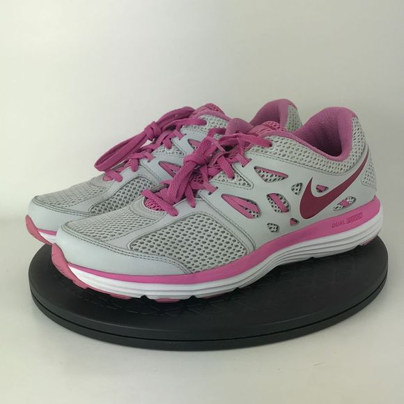 Nike Dual Fusion Lite Run Gray/Pink Running Shoes 599560-007 Women's Size 10 - Picture 1 of 12